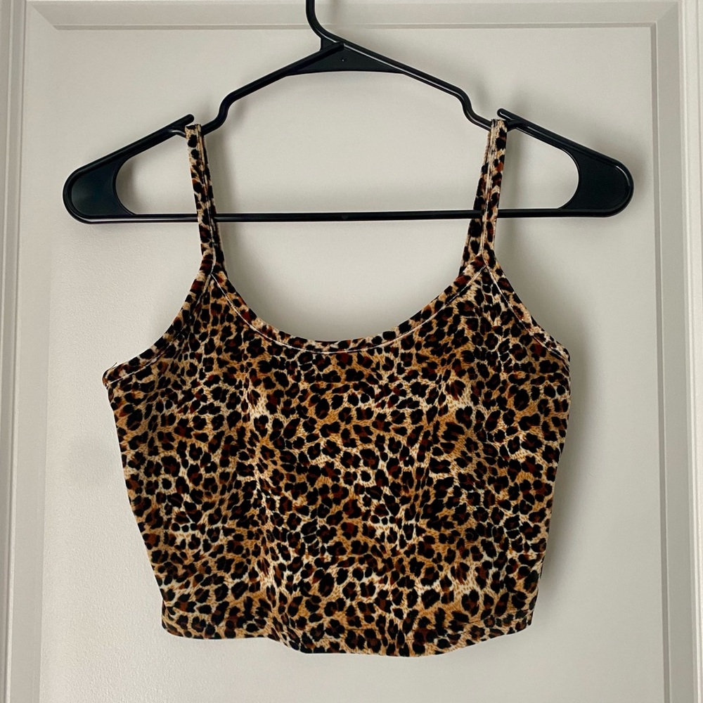 Leopard Print Women's Crop Top
